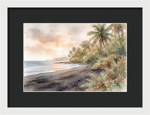 Volcanic Black Sand Beach Serenity