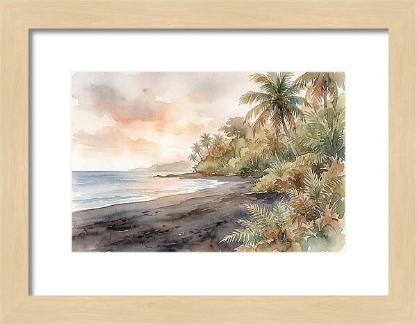 Volcanic Black Sand Beach Serenity