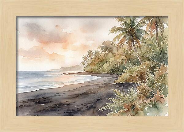 Volcanic Black Sand Beach Serenity