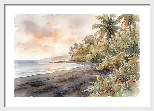 Volcanic Black Sand Beach Serenity