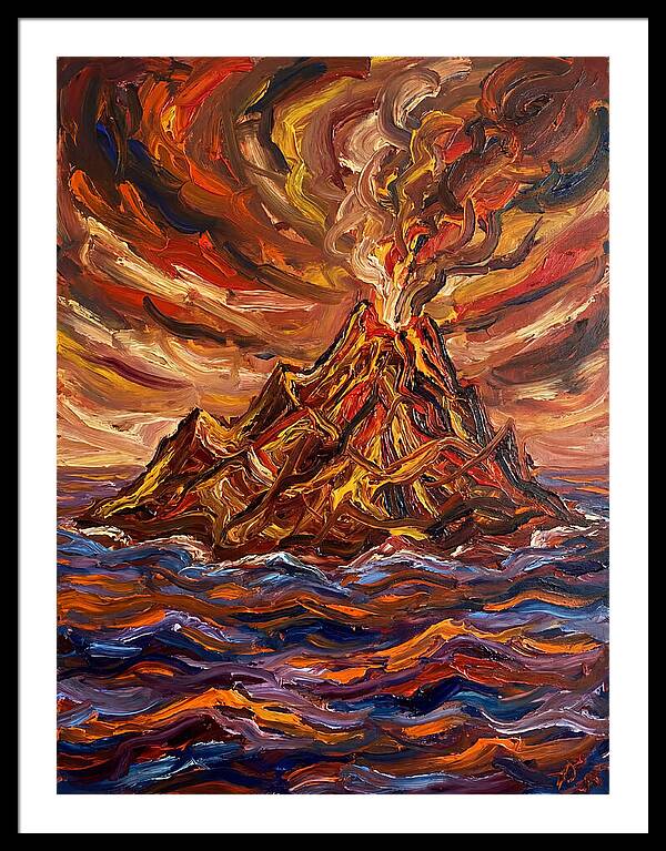Volcanic Eruption At Dusk