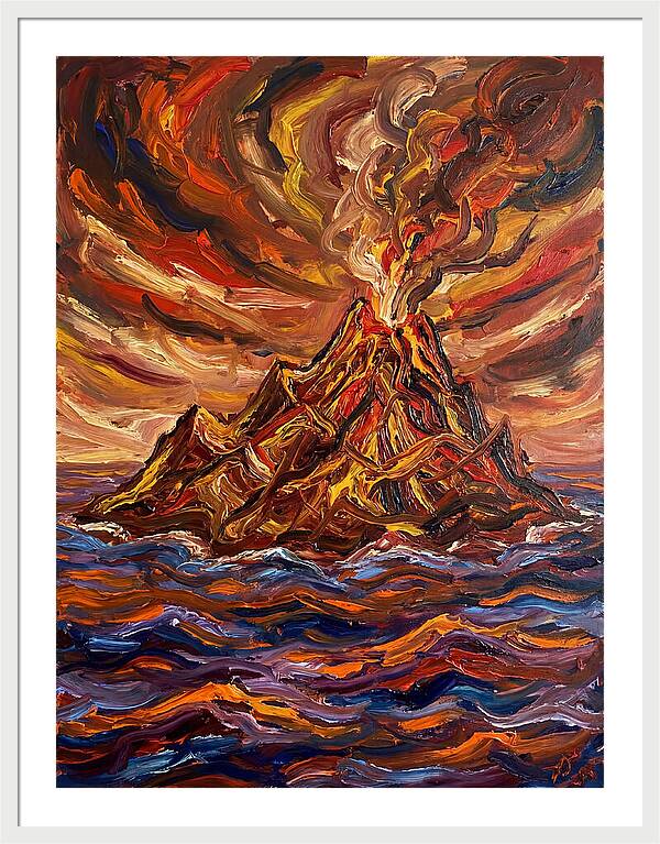 Volcanic Eruption At Dusk