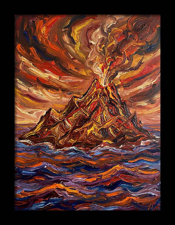 Volcanic Eruption At Dusk