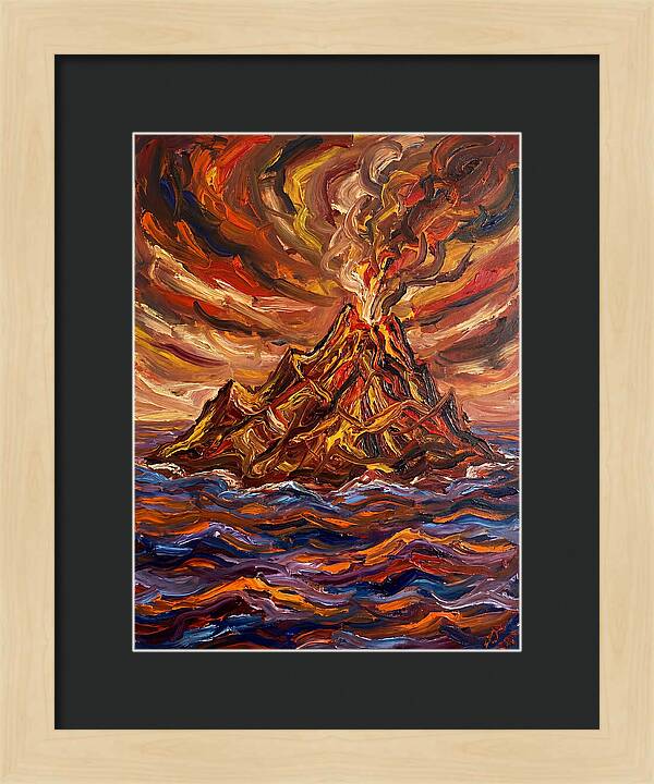 Volcanic Eruption At Dusk