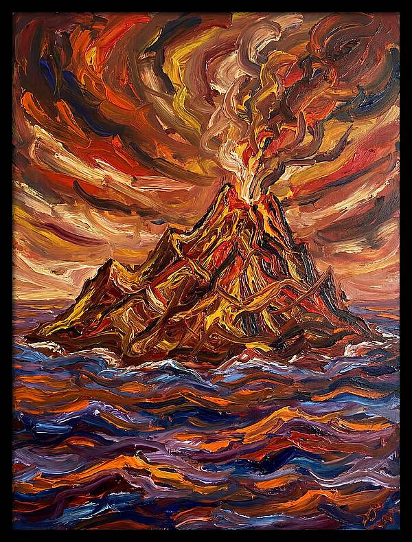 Volcanic Eruption At Dusk
