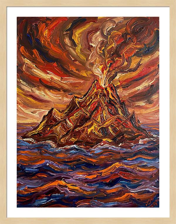 Volcanic Eruption At Dusk