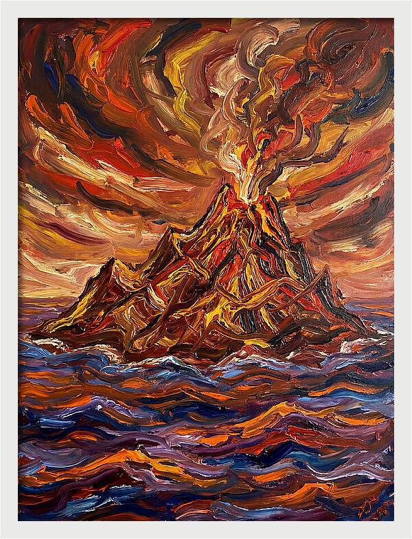 Volcanic Eruption At Dusk