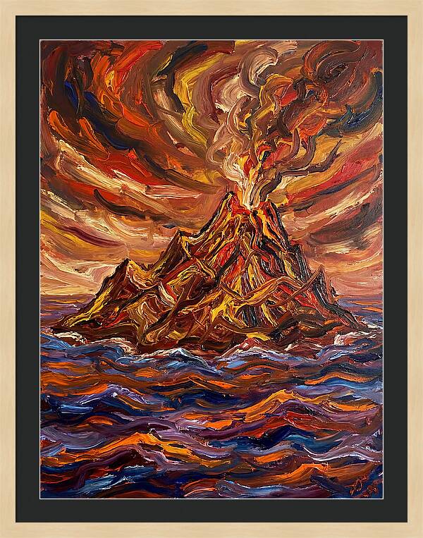 Volcanic Eruption At Dusk