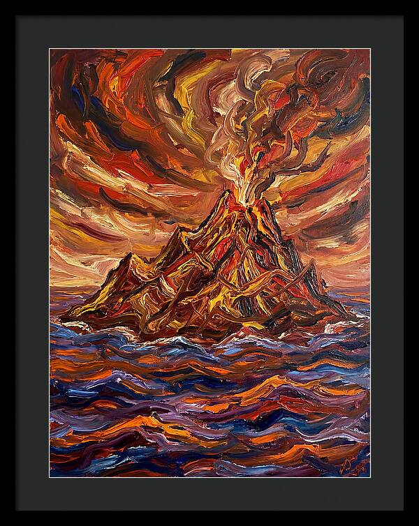 Volcanic Eruption At Dusk