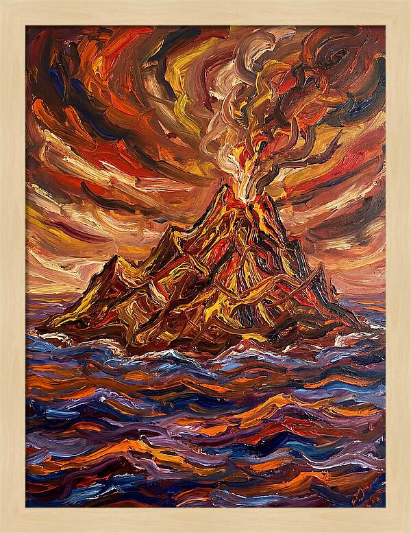 Volcanic Eruption At Dusk