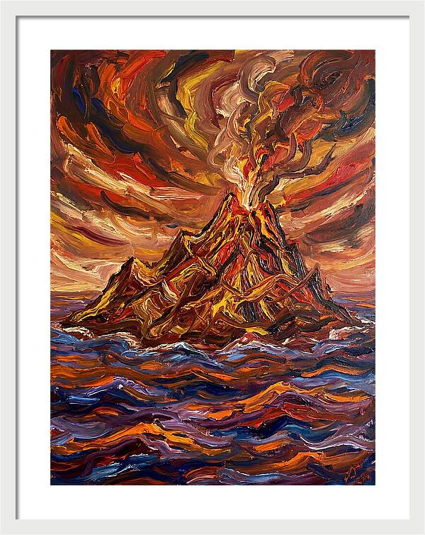 Volcanic Eruption At Dusk