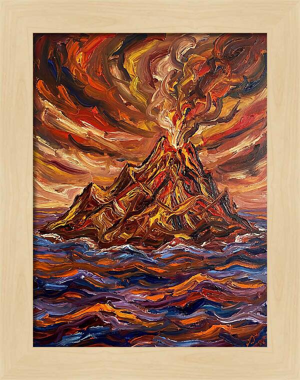 Volcanic Eruption At Dusk