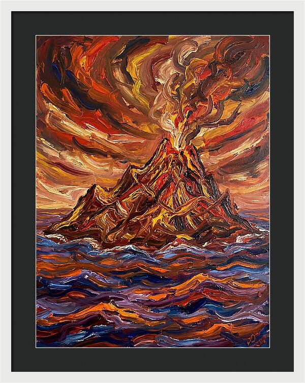 Volcanic Eruption At Dusk