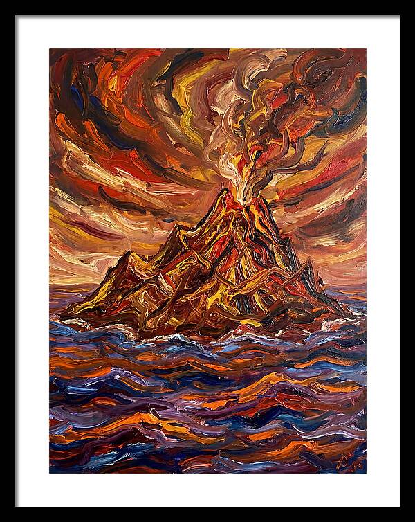 Volcanic Eruption At Dusk