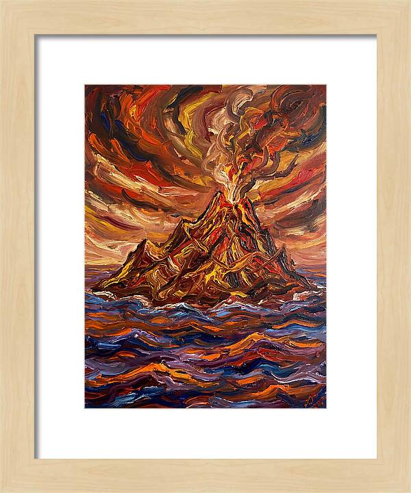 Volcanic Eruption At Dusk