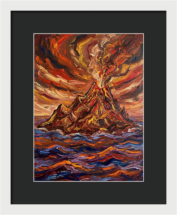 Volcanic Eruption At Dusk