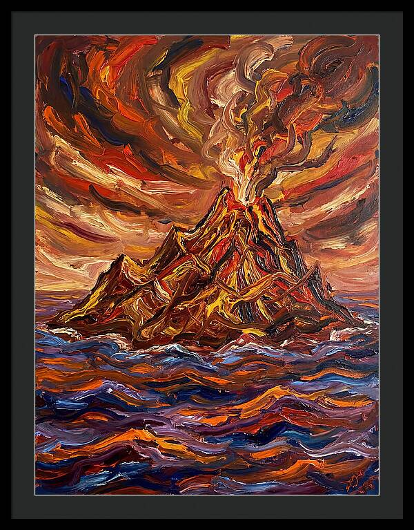 Volcanic Eruption At Dusk