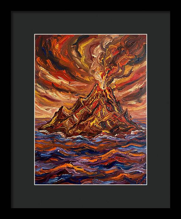 Volcanic Eruption At Dusk