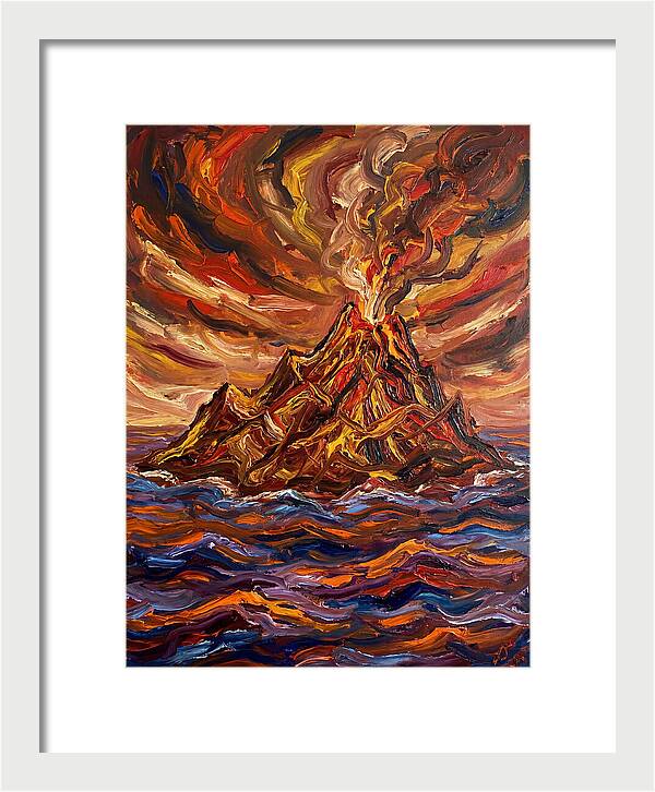 Volcanic Eruption At Dusk