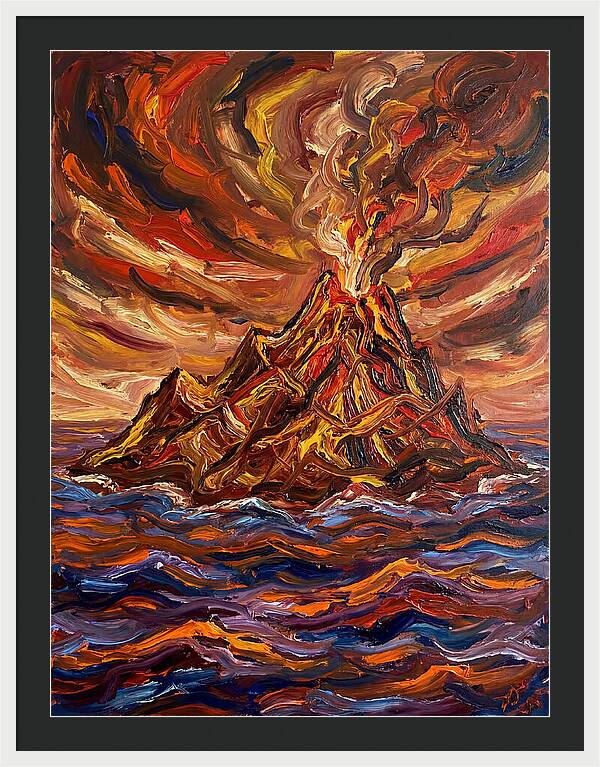 Volcanic Eruption At Dusk