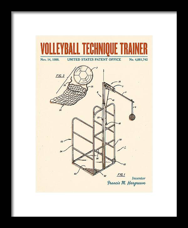 Volleyball Technique Trainer Retro Patent Us4881742