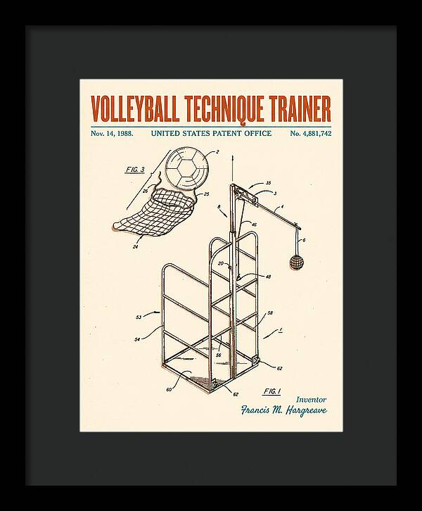 Volleyball Technique Trainer Retro Patent Us4881742