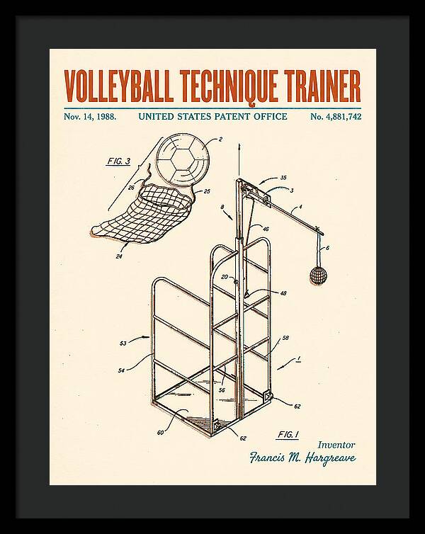 Volleyball Technique Trainer Retro Patent Us4881742