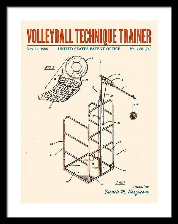 Volleyball Technique Trainer Retro Patent Us4881742