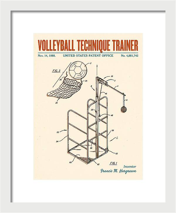 Volleyball Technique Trainer Retro Patent Us4881742