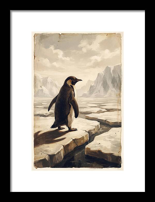 Waddling Penguin On Ice Floe