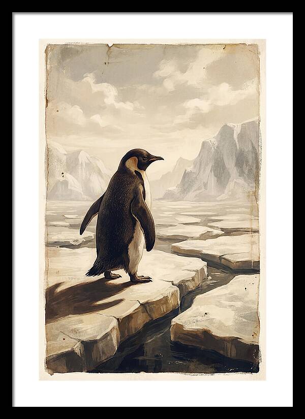 Waddling Penguin On Ice Floe