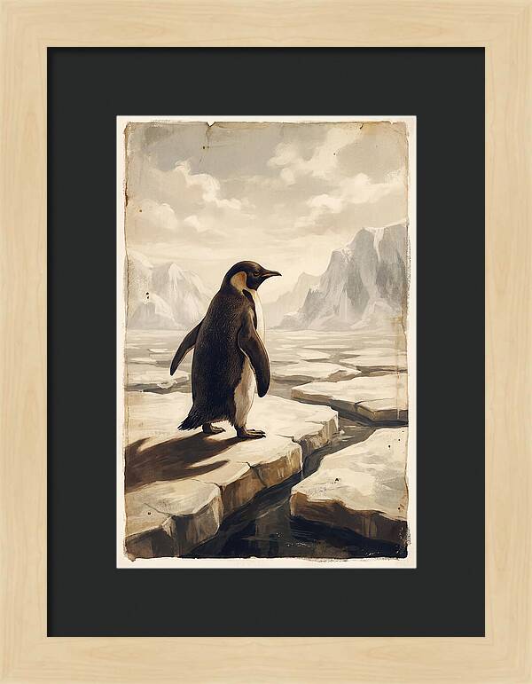 Waddling Penguin On Ice Floe