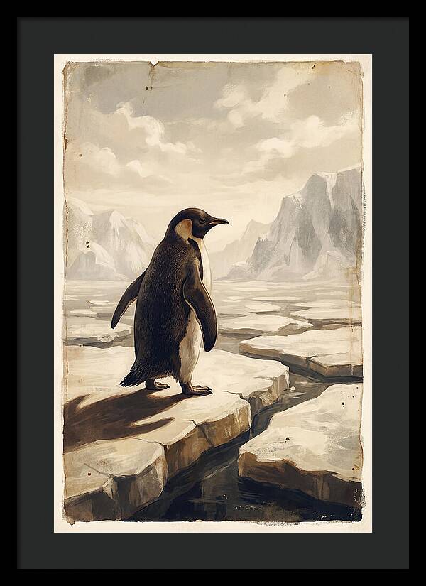 Waddling Penguin On Ice Floe