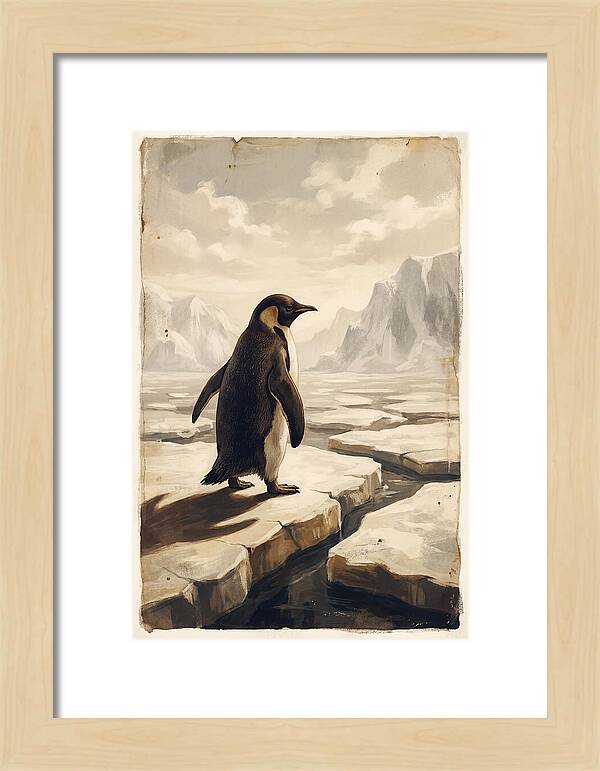 Waddling Penguin On Ice Floe