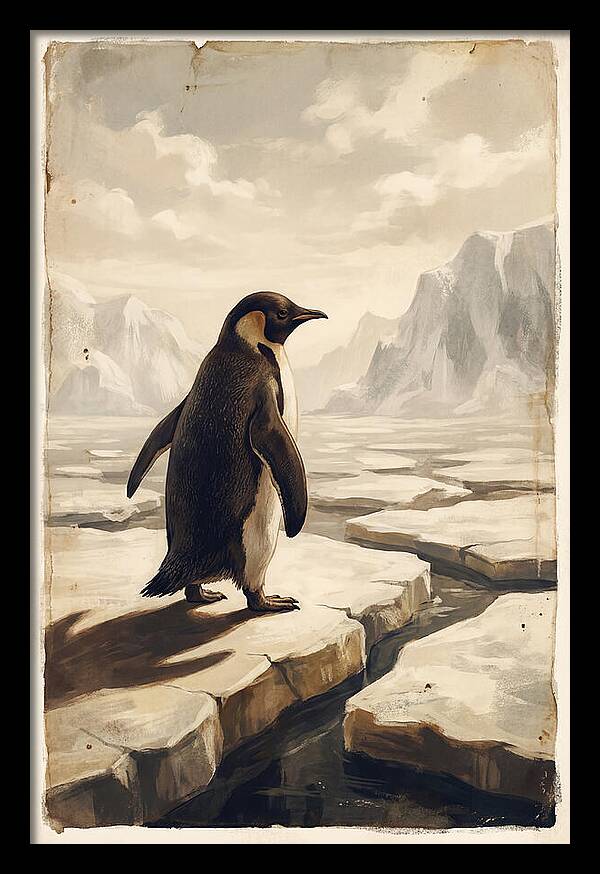 Waddling Penguin On Ice Floe
