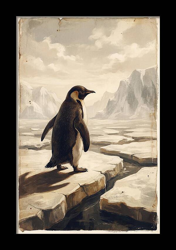 Waddling Penguin On Ice Floe