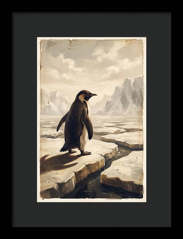 Waddling Penguin On Ice Floe