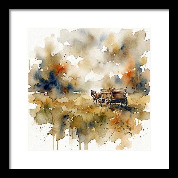 Wagon In A Serene Landscape