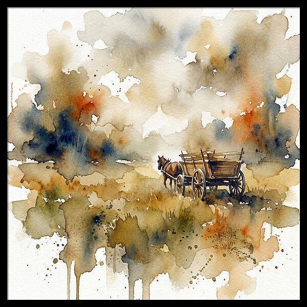 Wagon In A Serene Landscape