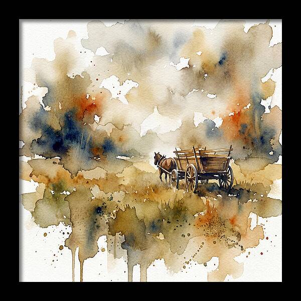 Wagon In A Serene Landscape