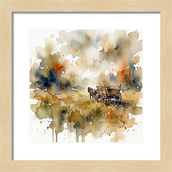 Wagon In A Serene Landscape