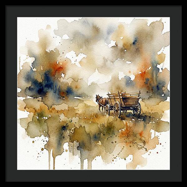 Wagon In A Serene Landscape