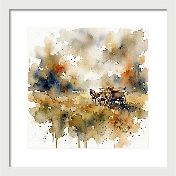 Wagon In A Serene Landscape