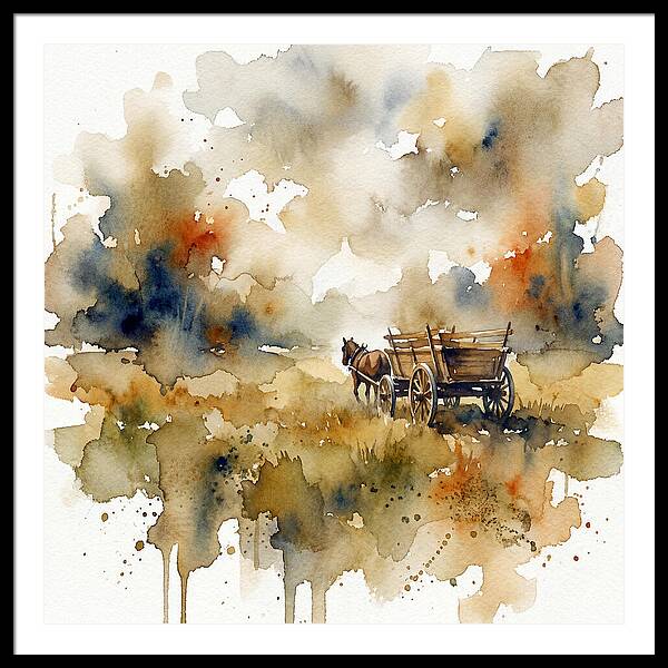 Wagon In A Serene Landscape