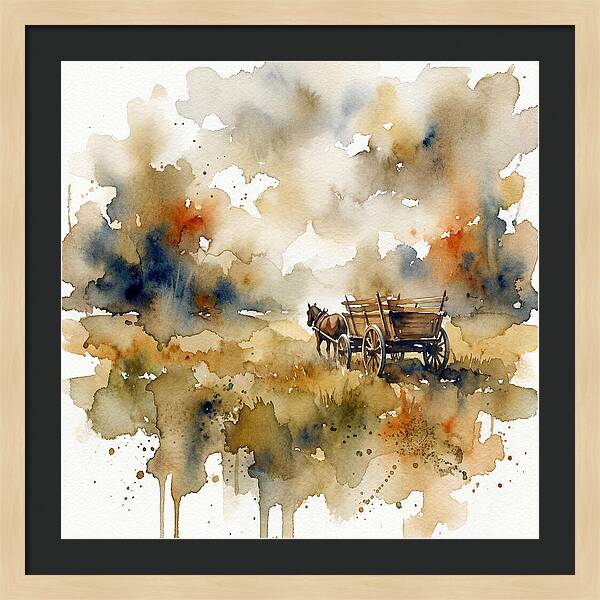 Wagon In A Serene Landscape