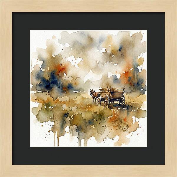 Wagon In A Serene Landscape