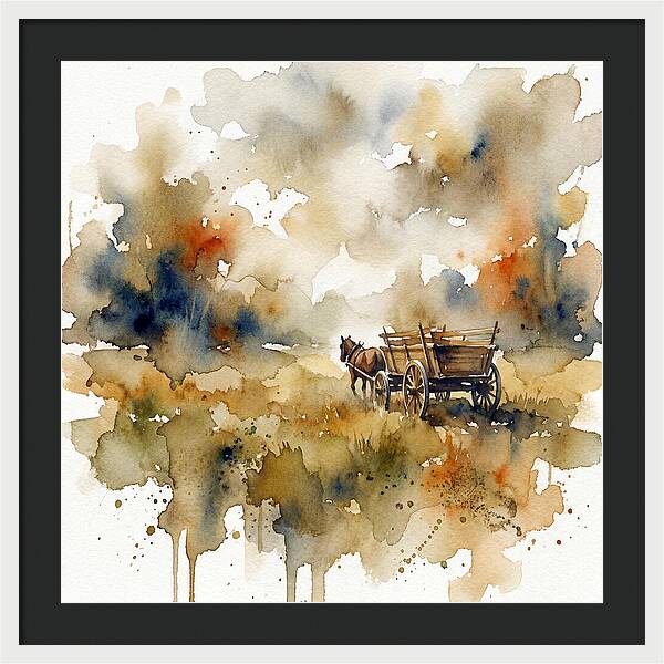 Wagon In A Serene Landscape