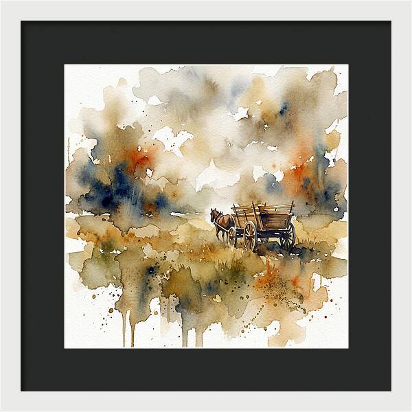 Wagon In A Serene Landscape