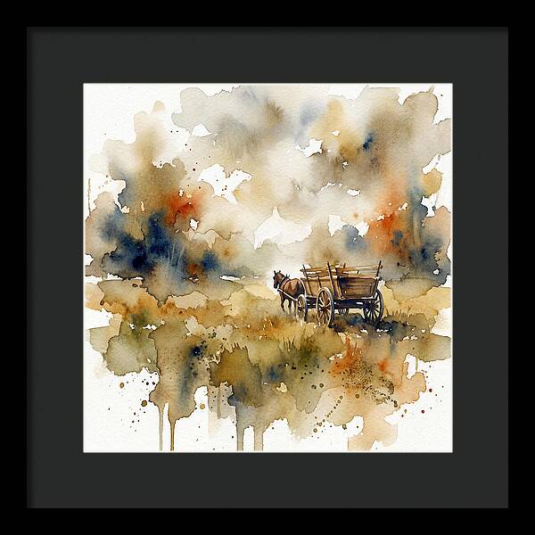Wagon In A Serene Landscape