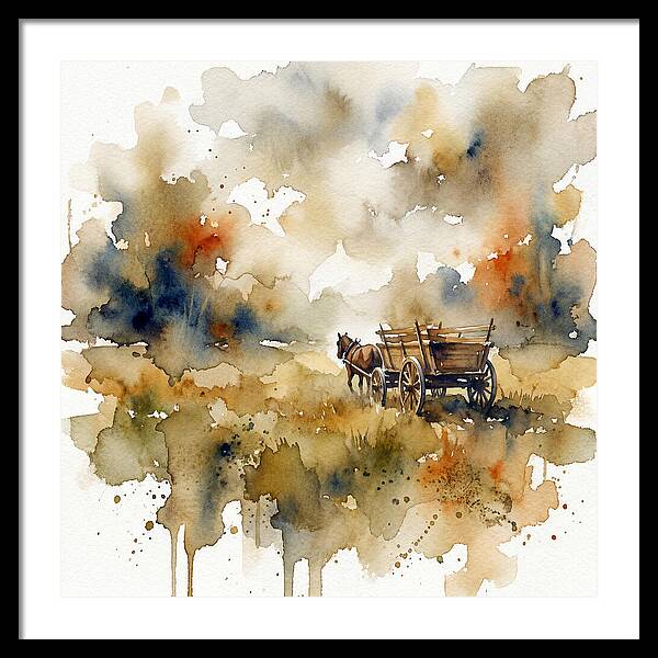 Wagon In A Serene Landscape